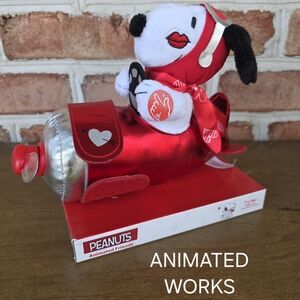 Peanuts Snoopy in Red and Silver Airplane